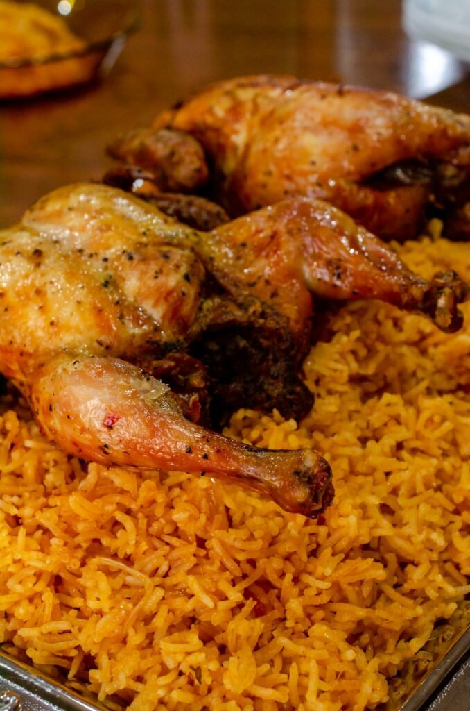 Chicken with spiced rice