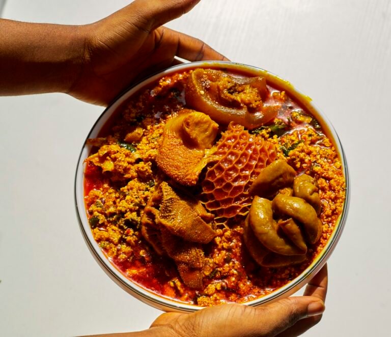 Egusi soup with assorted meats