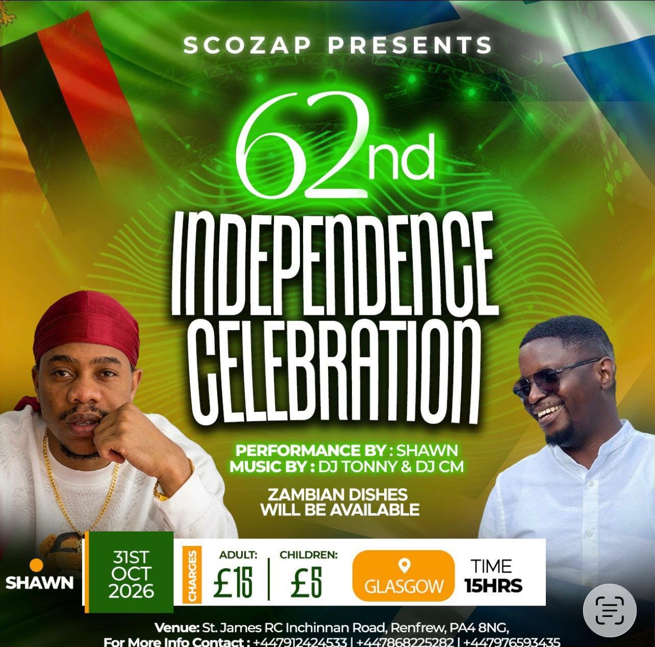 62nd Zambia Independence Celebrations (Renfrew)