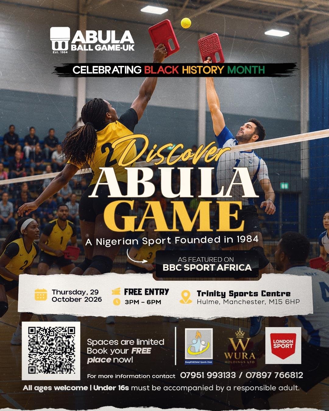Abula Ball Game: Celebrating Black History Month event flyer