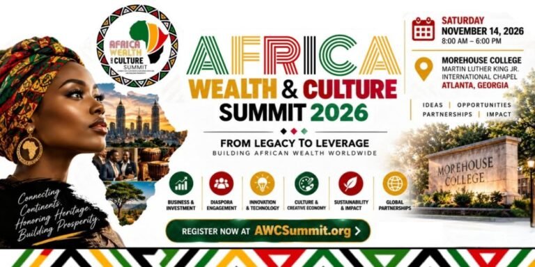 Event flyer: African Wealth Culture Summit 2026