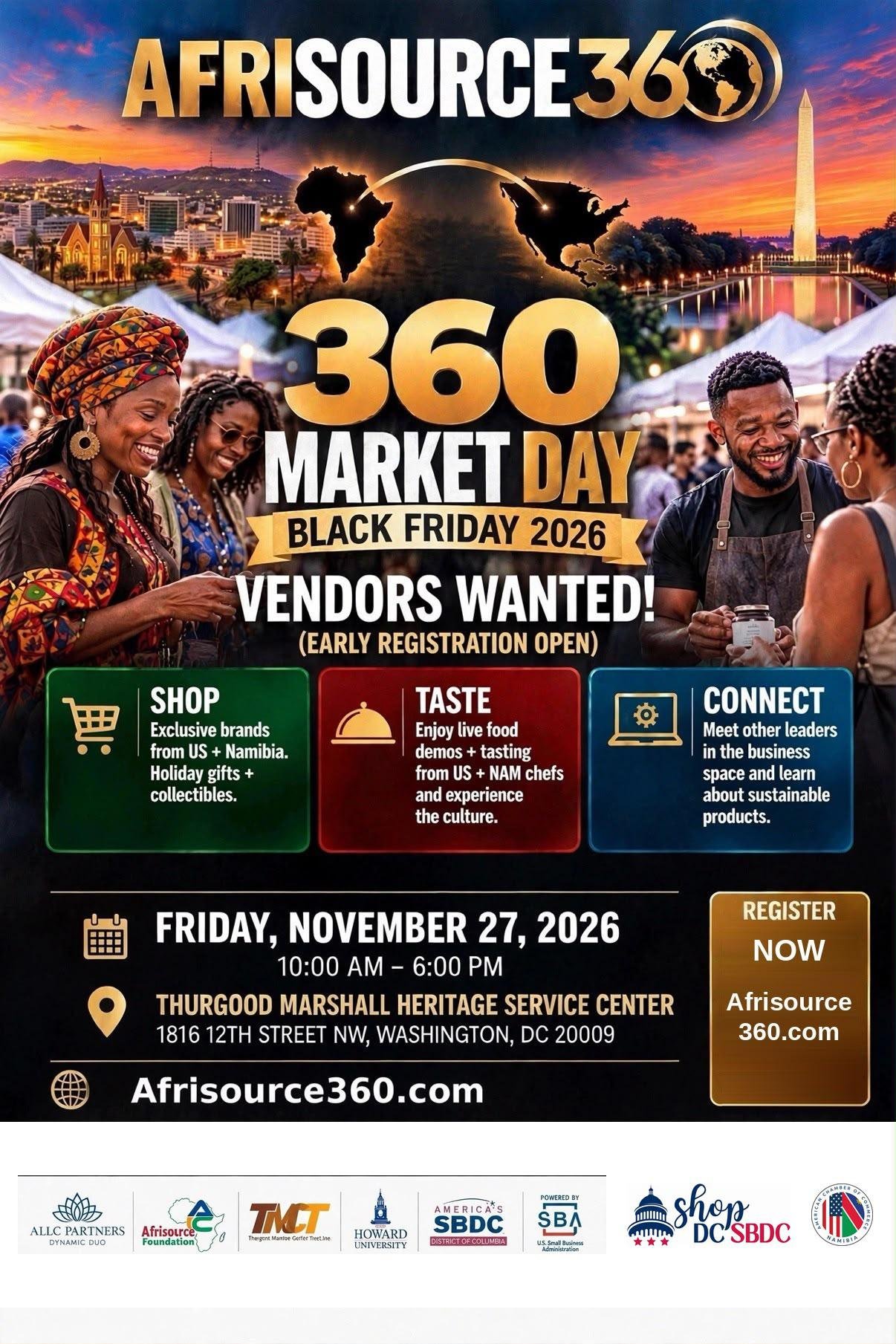 AfriSource360 Market Day: Black Friday event flyer