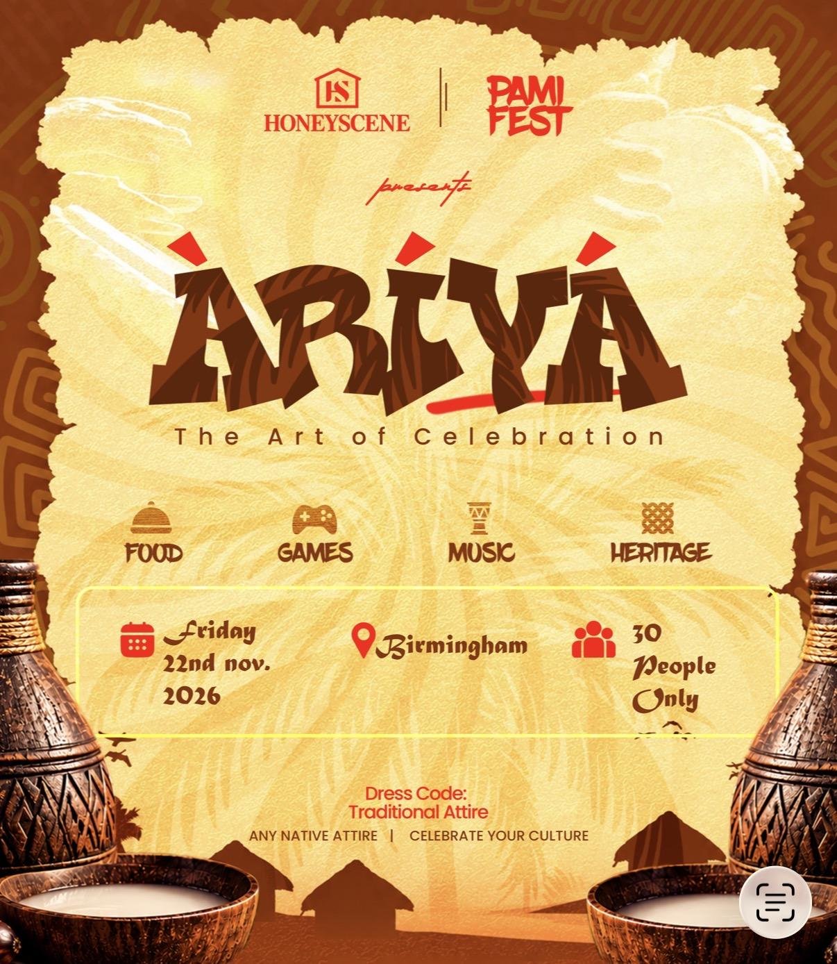 Àríyá: A Celebration of Yoruba Heritage event flyer