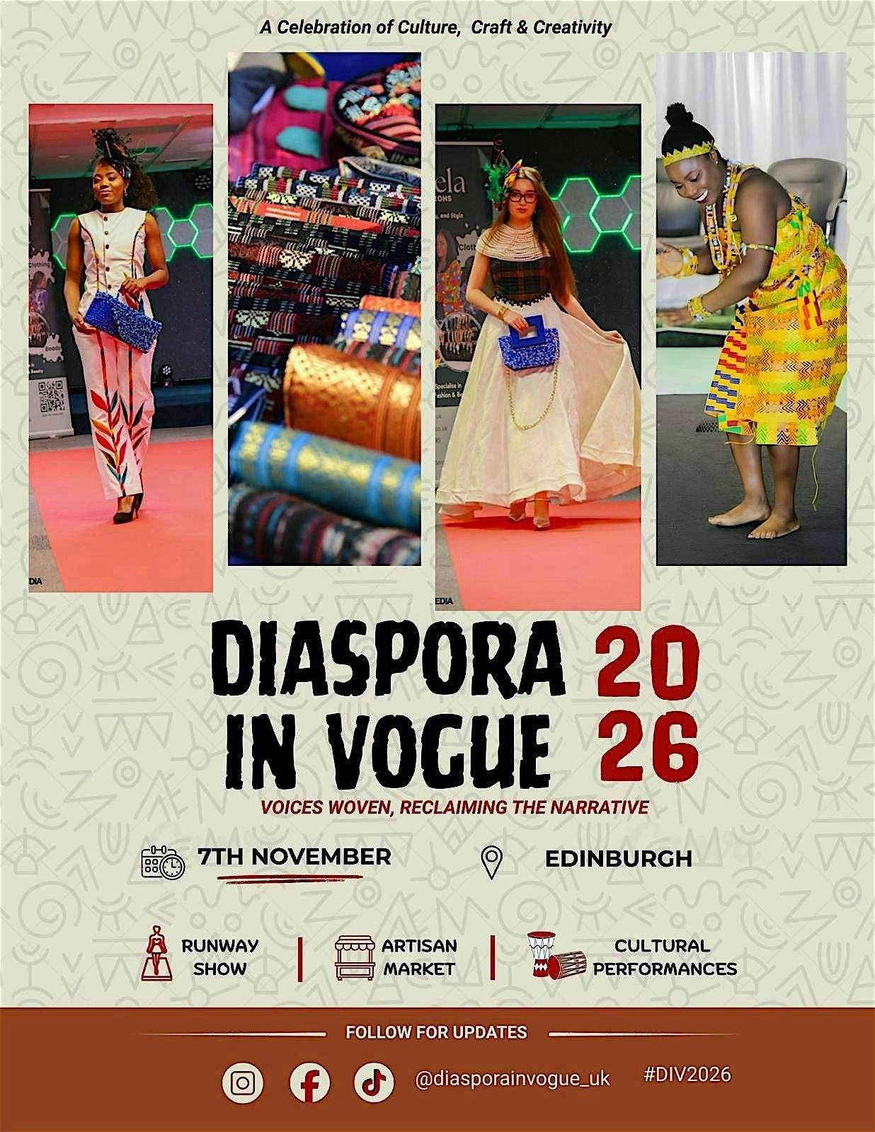 Diaspora in Vogue (DiV) 2026 event flyer