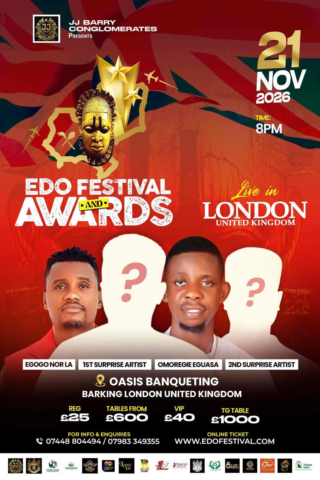 Edo Festival and Awards event flyer
