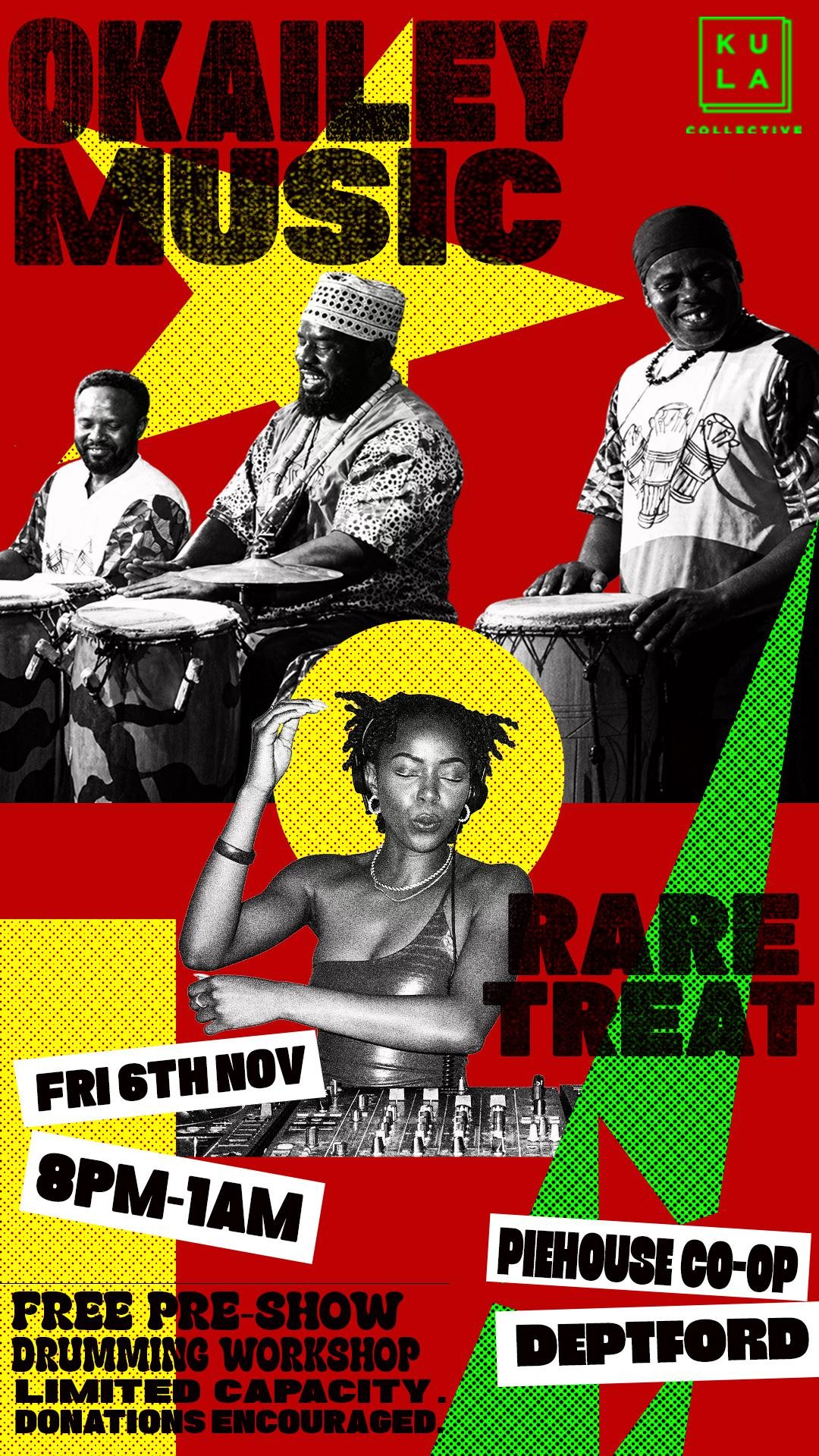 KULA Collective: Live African Music with Free Drumming Workshop event flyer