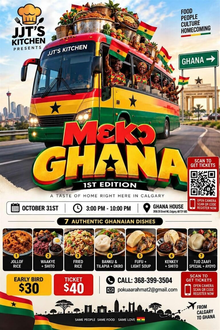 Event flyer: Mɛkɔ Ghana