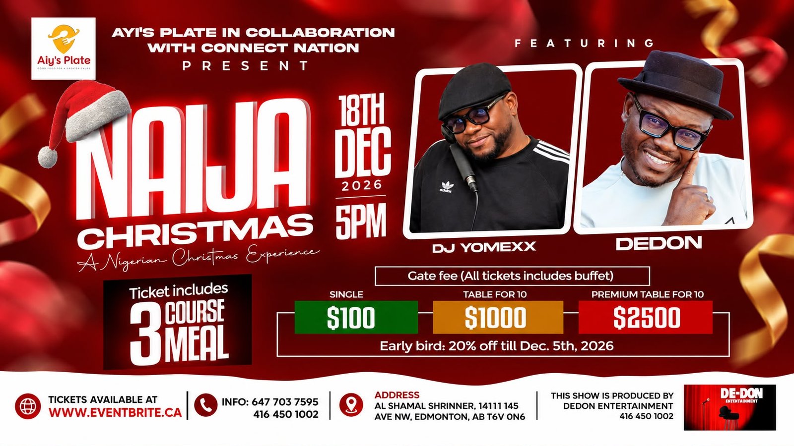 Naija Christmas! Live in Edmonton event flyer