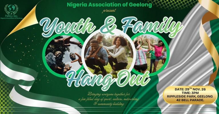 Nigerian Association of Geelong: Youth and Family Picnic Day event flyer
