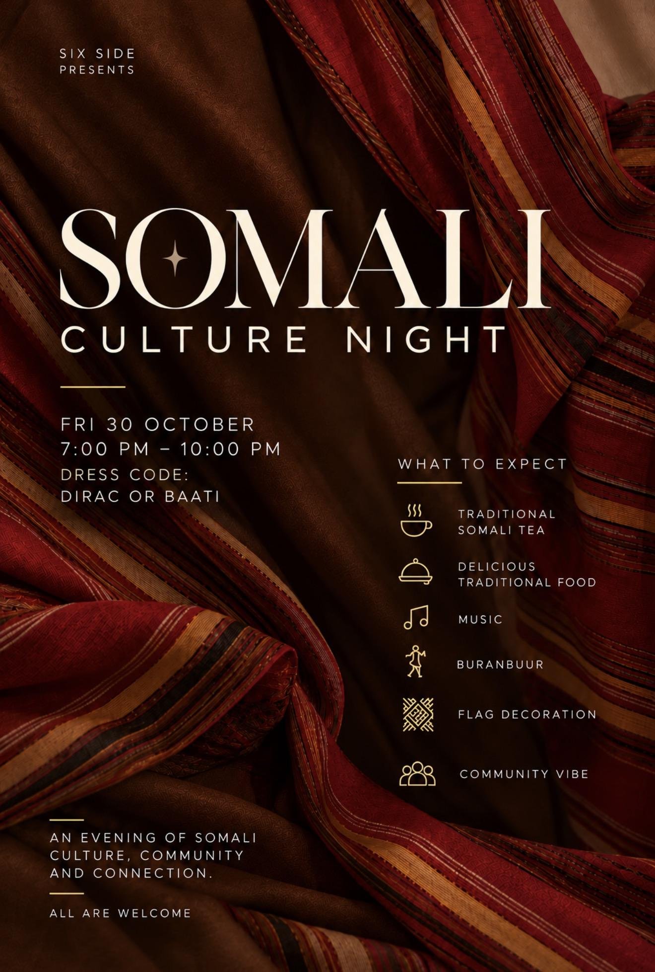 SixSide Somali Night event flyer
