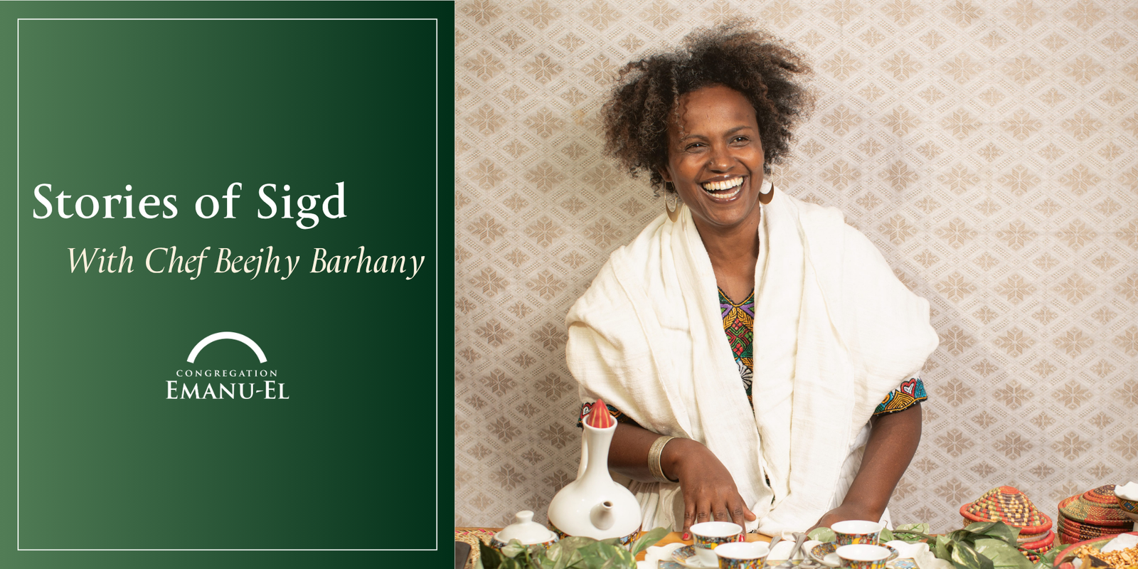 Stories of Sigd: An Evening With Ethiopian Chef Beejhy Barhany event flyer