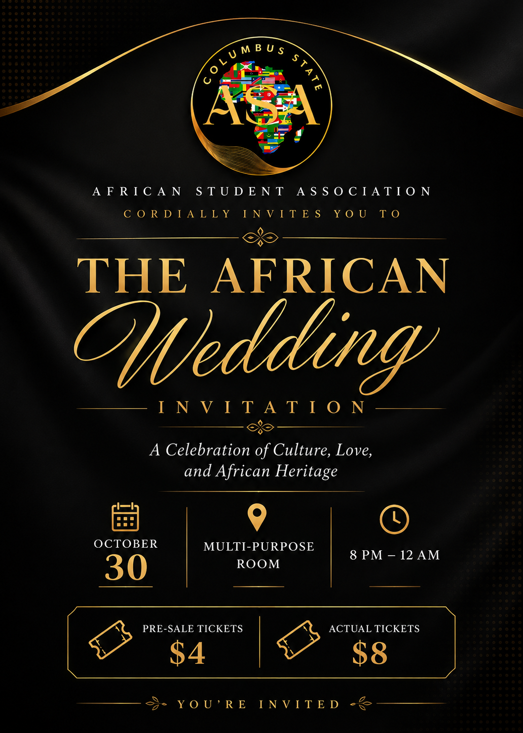 The African Wedding (Columbus State University) event flyer