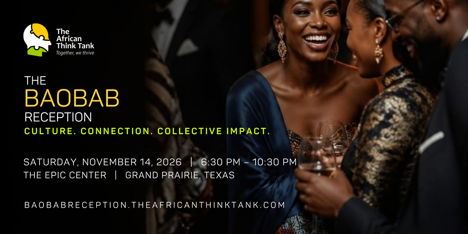 The Baobab Reception 2026 event flyer