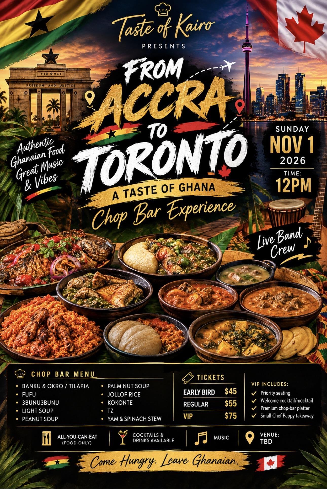 The Chop Bar Experience event flyer