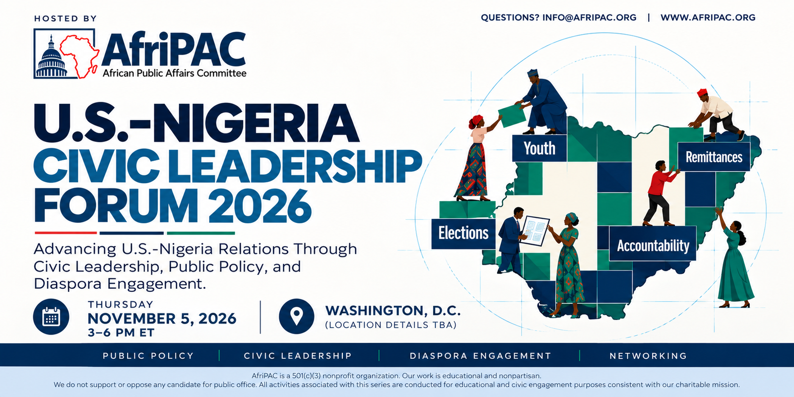 U.S.–Nigeria Civic Leadership Forum event flyer
