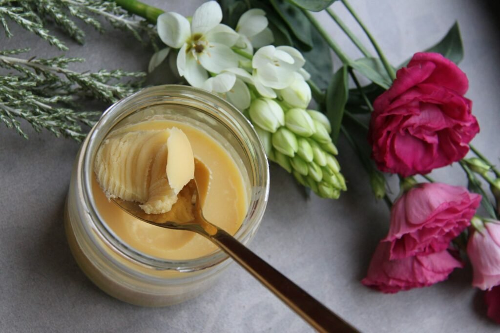Jar of whipped body butter