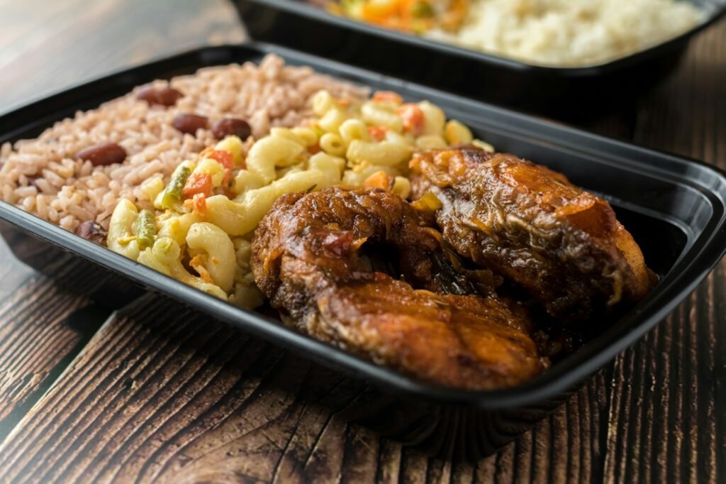 Oxtail with rice and peas